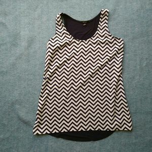 Expresso Navy and Light Green Zig Zag Small Top